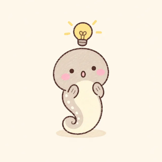 ひらめき穴子のイラスト