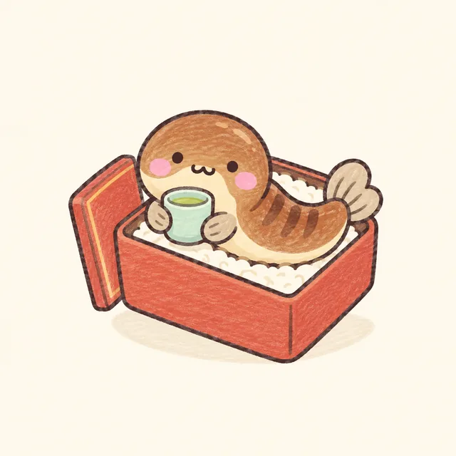 おもてなしうな重のイラスト